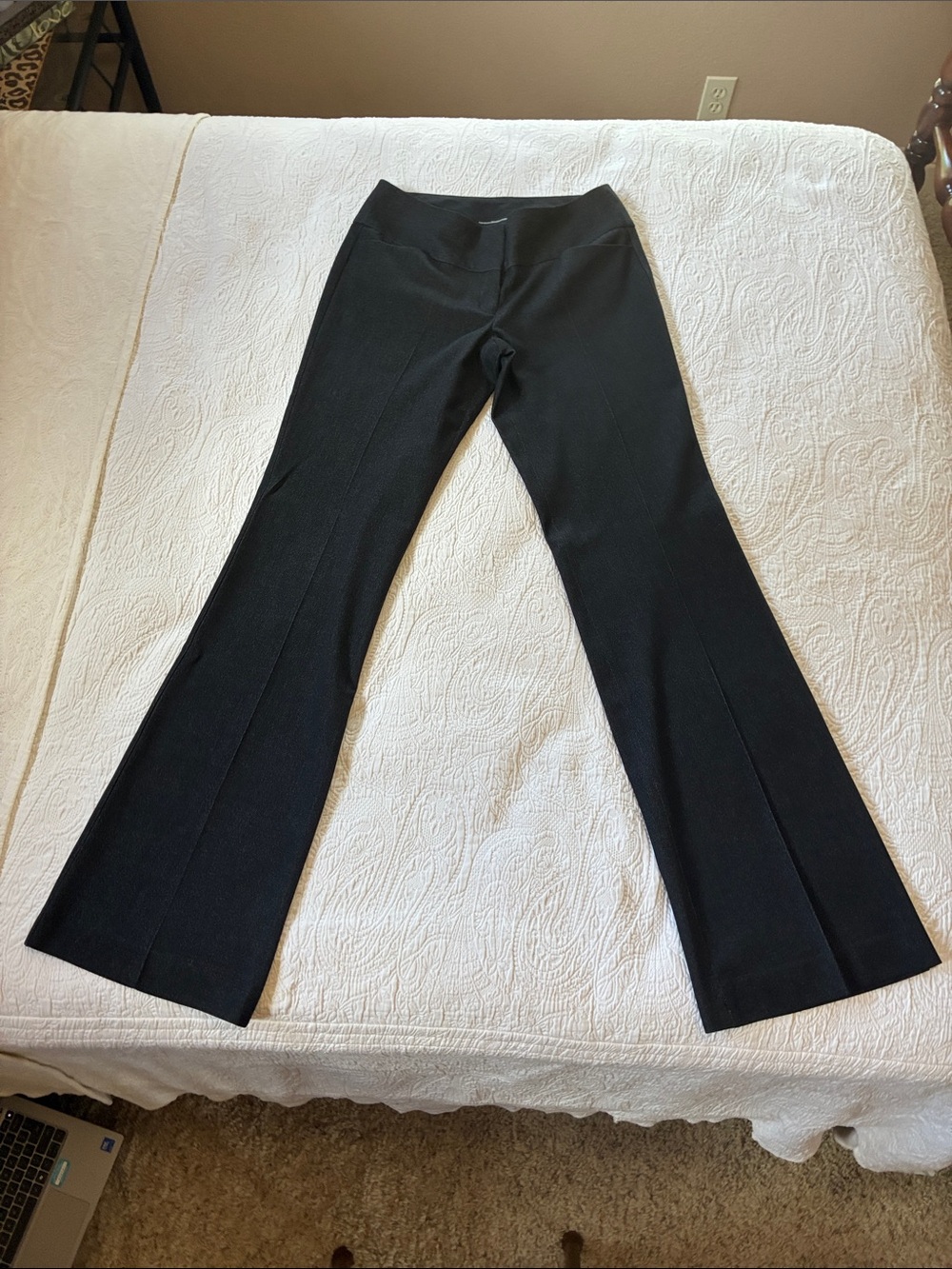 Express Women's Black and white Flared Pants Size 2L
